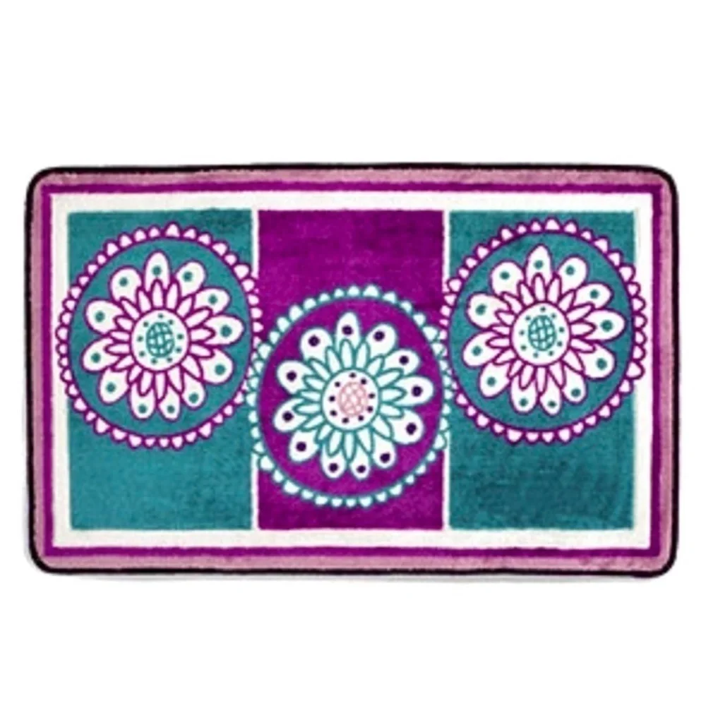 Dream Wheels Shower Curtain Hooks Purple Teal Flowers Set of 12 Popular Bath